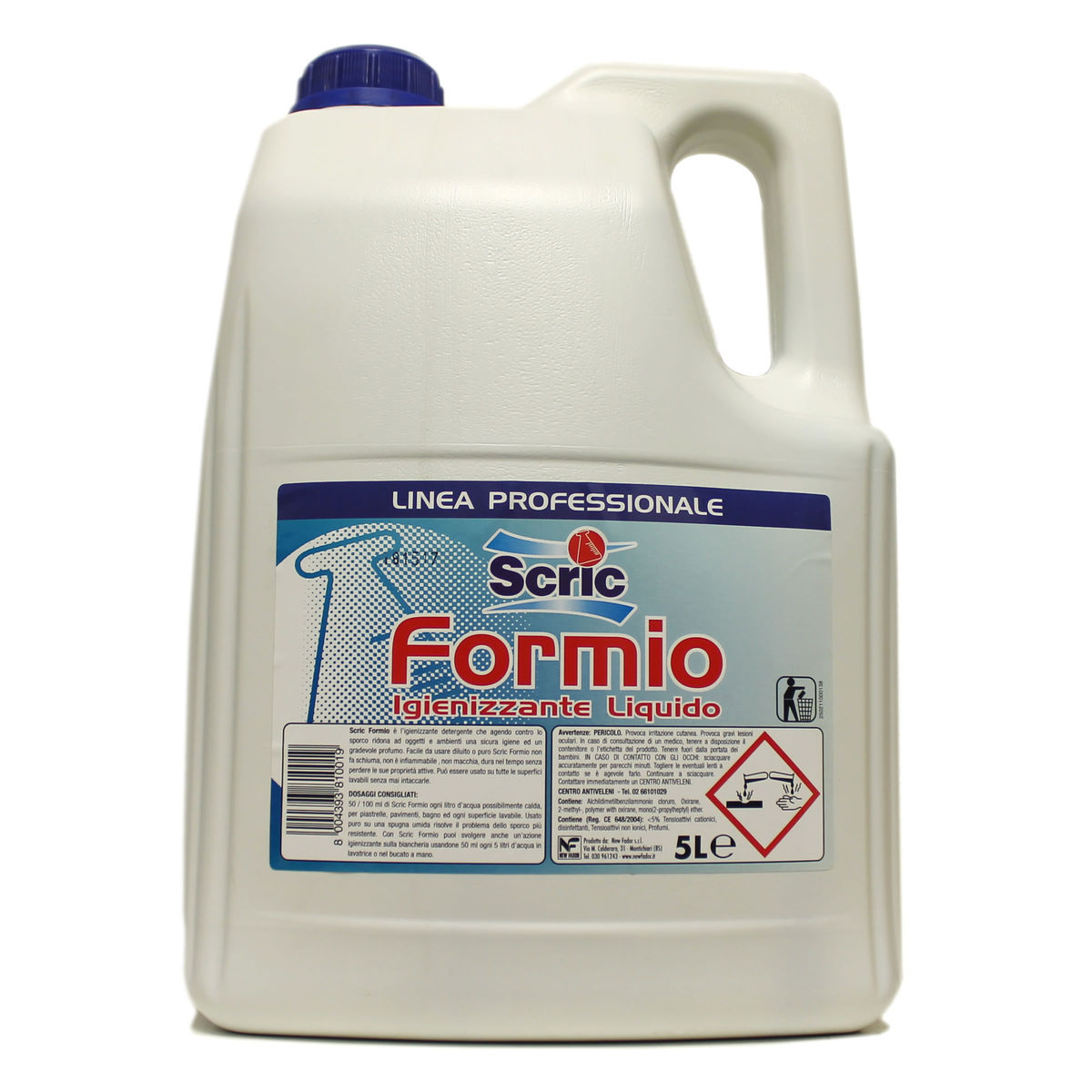 SCRIC ACIDO MURIATICO PURO 5 LITRI TANICA FORMATO PROFESSIONALE - Meloni  Store